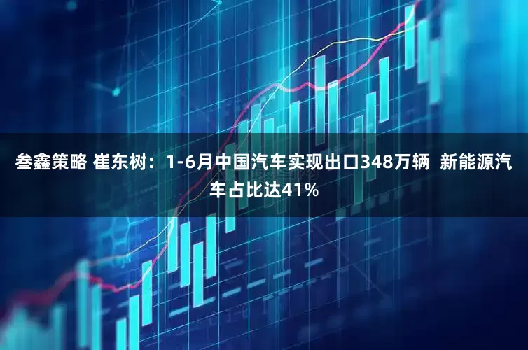 叁鑫策略 崔东树：1-6月中国汽车实现出口348万辆  新能源汽车占比达41%