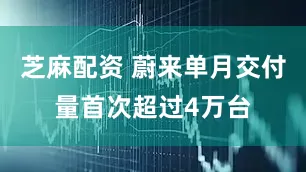 芝麻配资 蔚来单月交付量首次超过4万台